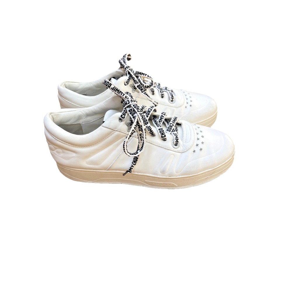 Jimmy Choo Star Sneakers Size 39 Shoes White Women's Shoes